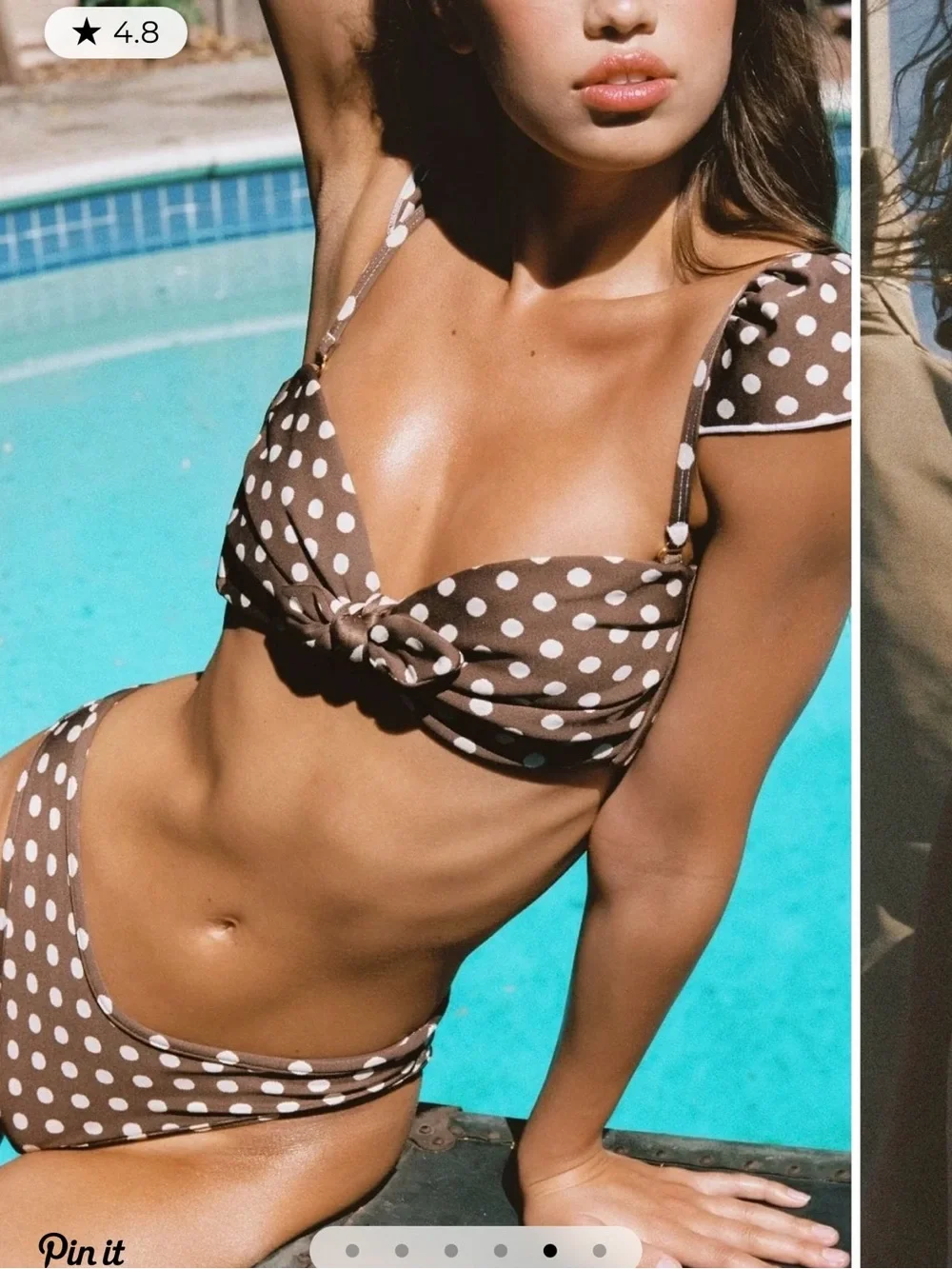 MONTCE SWIM CABANA BIKINI TOP, SIZE S & LULU BIKINI BOTTOMS, SIZE M IN VIVIAN